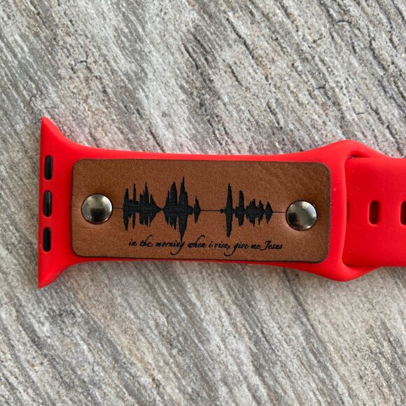 In The Morning When I Rise, Give Me Jesus Soundwave Band For Apple Watch - Red - Picture 3 of 3